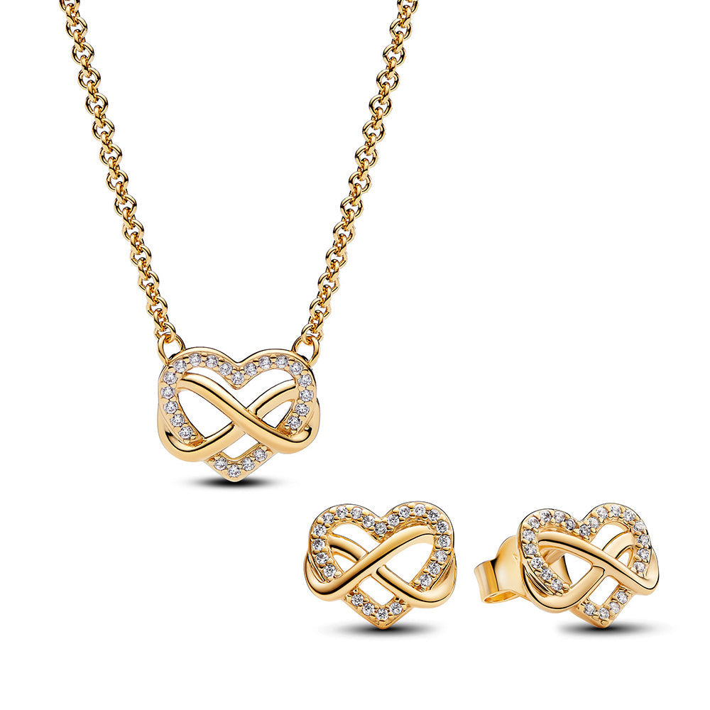 Sparkling Infinity Heart Jewelry Set