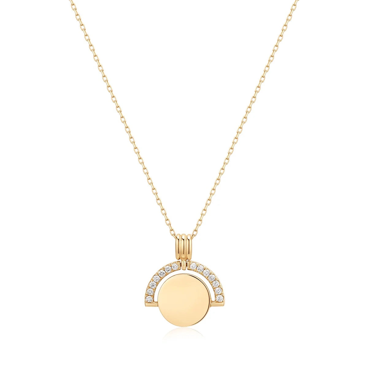 RANIA | Bead Set Lab Grown Diamond Circle Necklace